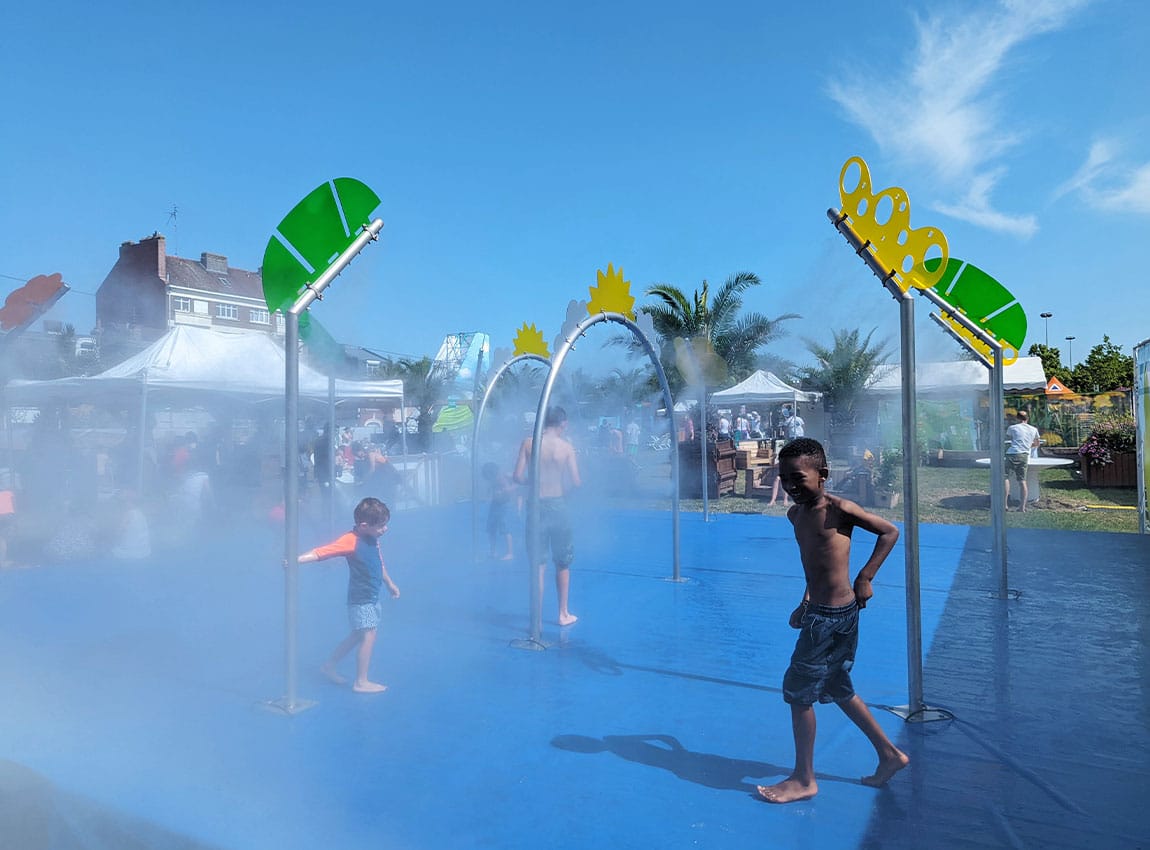 Aqua Event - Installation de brumisation pour événements extérieurs rafraîchissants installation aire brumisation collectivités été