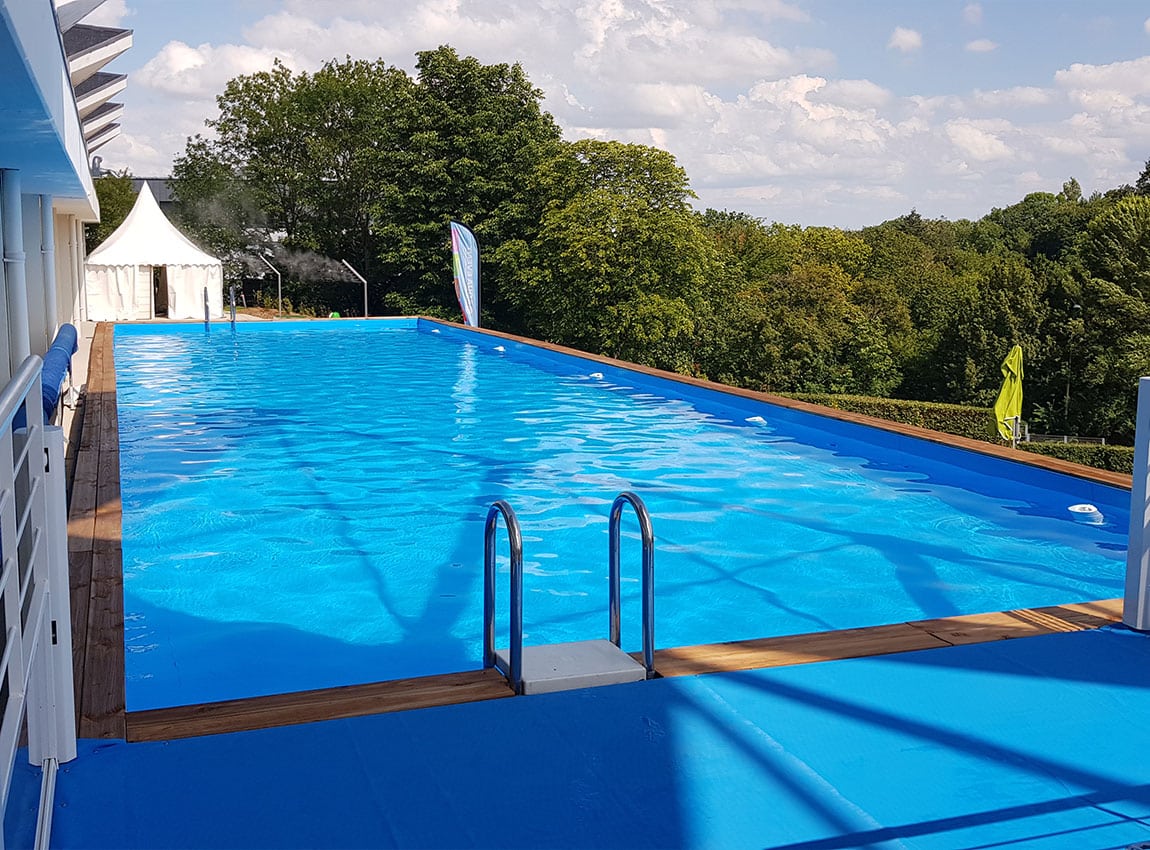 Aqua Event - Location et installation de piscine temporaire mobile installer bassin supplémentaire piscine municipale temporaire