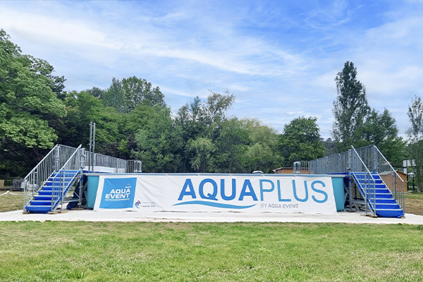 Aqua Event - Installation bassin Aquaplus mobile pour collectivités locales Aquaplus bassin hors sol apprentissage nage collectivités locales