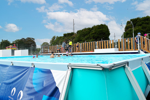 Aqua Event - Solution mobile Aquaplus pour initier les enfants à la nage installation Aquaplus bassin mobile nage apprentissage collectivités